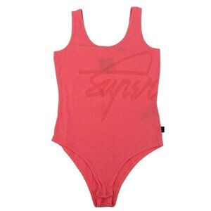 Superdry Size M Classic Street Bodysuit Coral Pink Neon